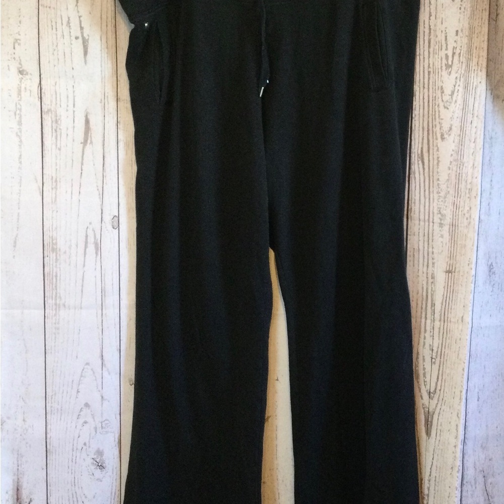 Victoria’s Secret Women's Black Wide-Leg Baggy Athletic Leisure Pants XL - Picture 9 of 9